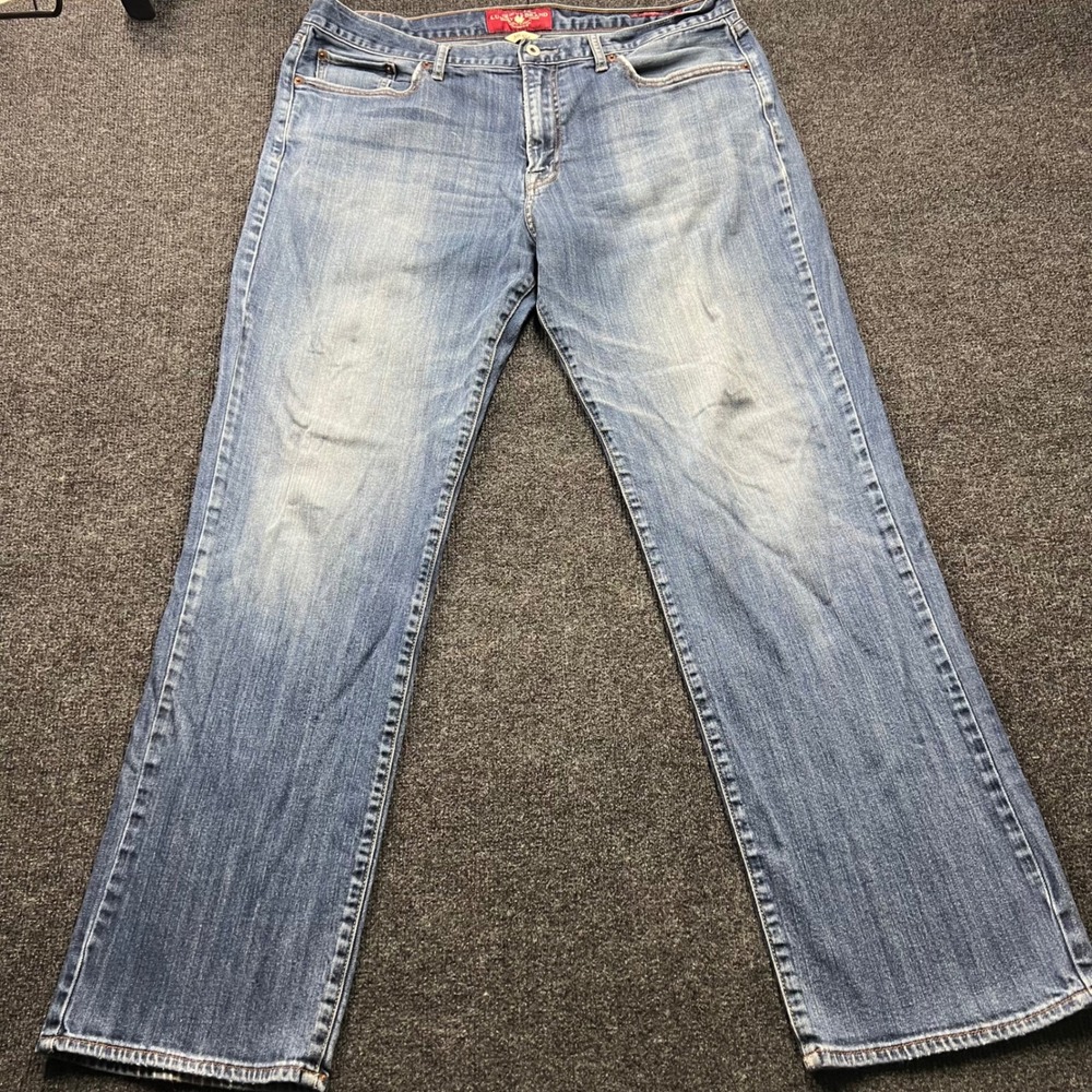Vintage Lucky Brand 361 Vintage Straight Jeans Mens 38x34 Medium Wash Blue Denim